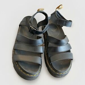 Dr Martens V Blaire Sandals Black Leather Gladiator Size 10